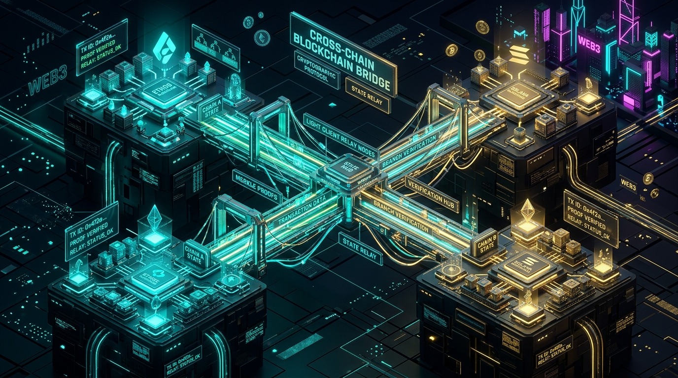 Cross-Chain Bridges & Light Client Verification: Cryptographic State Proofs